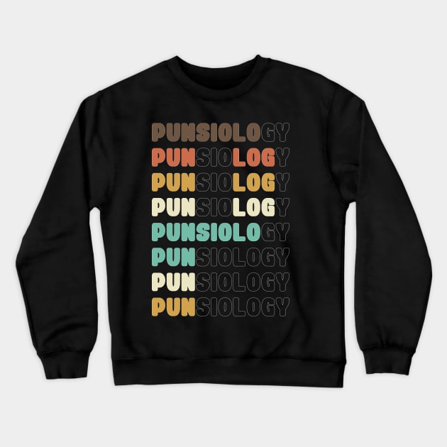 Retro Puns for Everyone Crewneck Sweatshirt by HCreatives